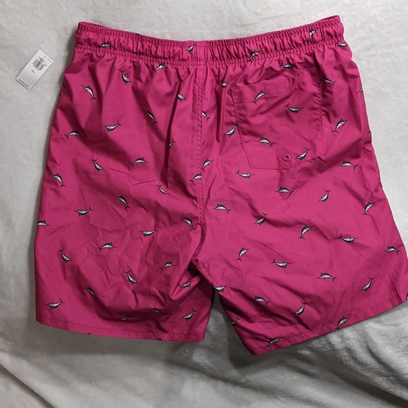 NWT Old Navy Men's Pink Swim Trunks, Size Large Tall - Picture 2 of 9
